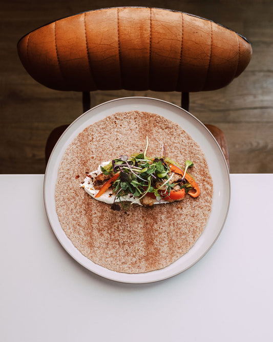 Roast Chicken & Red Pepper Wrap with Micro Salad Spicy Mix